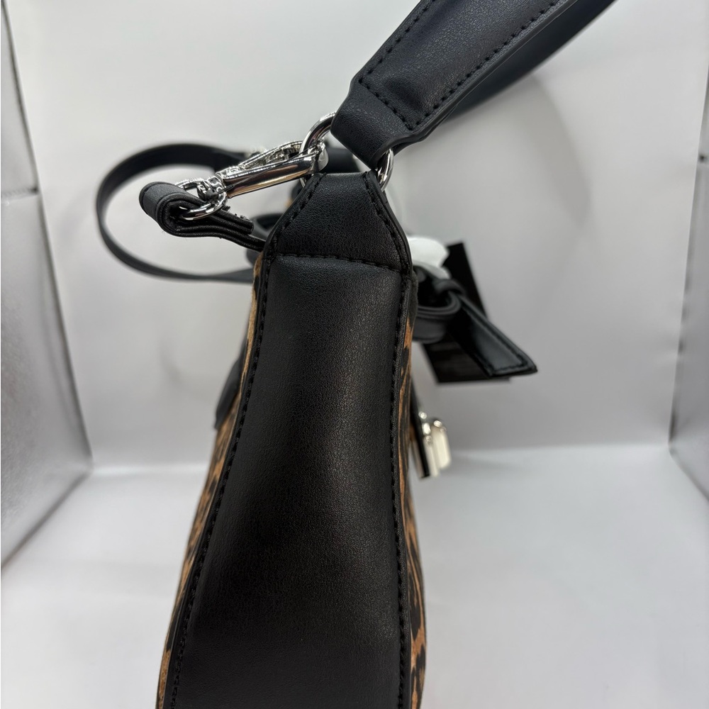 Nine West Black and Brown Animal Print Shoulder Bag - Picture 5 of 9
